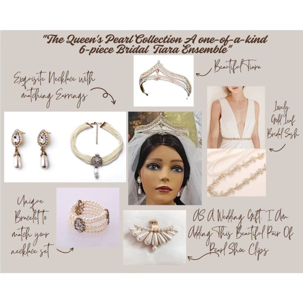 "The Queen's Pearl Collection A Unique one-of-a-kind 8-piece Tiara Ensemble"